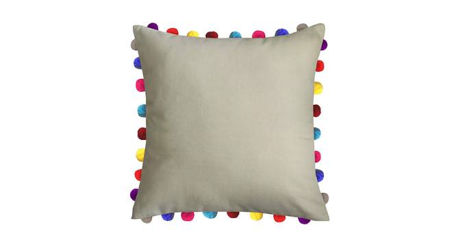 Megan Beige Modern 24x24 Inches Cotton Cushion Cover -Set of 3 (Beige, 61 x 61 cm  (24" X 24") Cushion Size) by Urban Ladder - Cross View Design 1 - 482701
