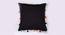 Rick Black Modern 24x24 Inches Cotton Cushion Cover (Black, 61 x 61 cm  (24" X 24") Cushion Size) by Urban Ladder - Design 1 Side View - 482735