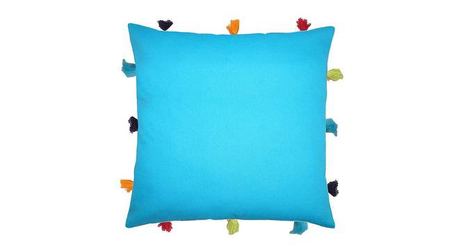 Maverick Blue Modern 12x12 Inches Cotton Cushion Cover - Set of 5 (Blue, 30 x 30 cm  (12" X 12") Cushion Size) by Urban Ladder - Cross View Design 1 - 482775