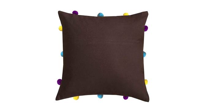 Jamie Brown Modern 12x12 Inches Cotton Cushion Cover (Brown, 30 x 30 cm  (12" X 12") Cushion Size) by Urban Ladder - Cross View Design 1 - 482789