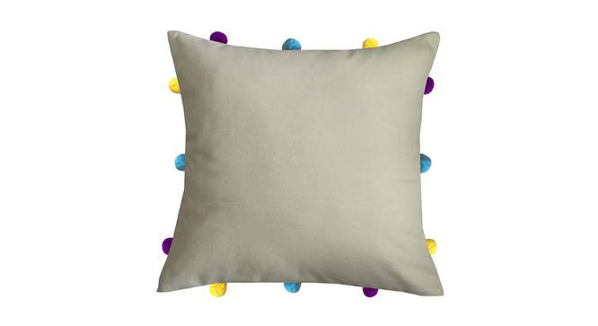 Jessie Beige Modern 12x12 Inches Cotton Cushion Cover (Beige, 30 x 30 cm  (12" X 12") Cushion Size) by Urban Ladder - Cross View Design 1 - 482790