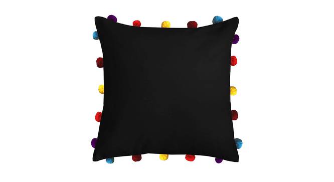 Aubriella Black Modern 16x16 Inches Cotton Cushion Cover -Set of 3 (Black, 41 x 41 cm  (16" X 16") Cushion Size) by Urban Ladder - Cross View Design 1 - 482798