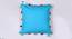 Thompson Blue Modern 14x14 Inches Cotton Cushion Cover (Blue, 35 x 35 cm  (14" X 14") Cushion Size) by Urban Ladder - Front View Design 1 - 482808