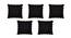 Blair Black Modern 18x18 Inches Cotton Cushion Cover -Set of 5 (Black, 46 x 46 cm  (18" X 18") Cushion Size) by Urban Ladder - Front View Design 1 - 482814
