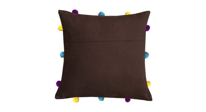 Jamie Brown Modern 12x12 Inches Cotton Cushion Cover (Brown, 30 x 30 cm  (12" X 12") Cushion Size) by Urban Ladder - Front View Design 1 - 482819