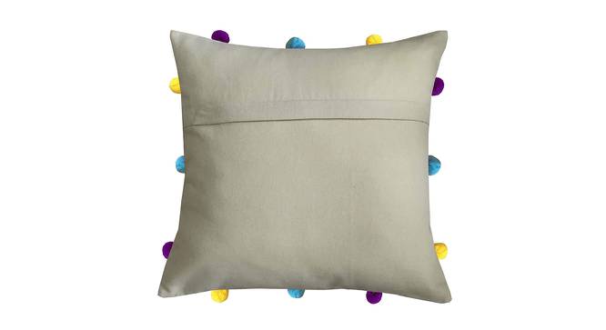Jessie Beige Modern 12x12 Inches Cotton Cushion Cover (Beige, 30 x 30 cm  (12" X 12") Cushion Size) by Urban Ladder - Front View Design 1 - 482820
