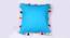 Thompson Blue Modern 14x14 Inches Cotton Cushion Cover (Blue, 35 x 35 cm  (14" X 14") Cushion Size) by Urban Ladder - Design 1 Side View - 482836