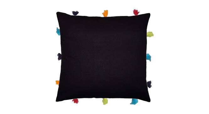 Pierce Black Modern 12x12 Inches Cotton Cushion Cover - Set of 5 (Black, 30 x 30 cm  (12" X 12") Cushion Size) by Urban Ladder - Cross View Design 1 - 482874