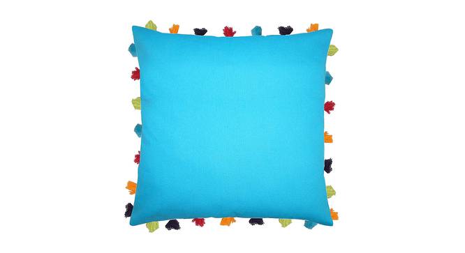 Tory Blue Modern 20x20 Inches Cotton Cushion Cover -Set of 3 (Blue, 51 x 51 cm  (20" X 20") Cushion Size) by Urban Ladder - Cross View Design 1 - 482881