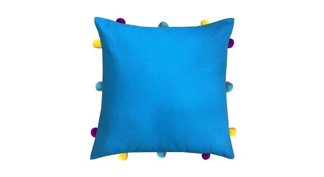 Marleigh Blue Modern 12x12 Inches Cotton Cushion Cover -Set of 3 (Blue, 30 x 30 cm  (12" X 12") Cushion Size) by Urban Ladder - Cross View Design 1 - 482887