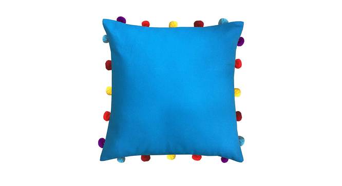 Sariah Blue Modern 16x16 Inches Cotton Cushion Cover -Set of 3 (Blue, 41 x 41 cm  (16" X 16") Cushion Size) by Urban Ladder - Cross View Design 1 - 482894