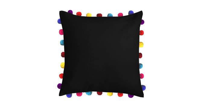 Angelica Black Modern 20x20 Inches Cotton Cushion Cover (Black, 51 x 51 cm  (20" X 20") Cushion Size) by Urban Ladder - Cross View Design 1 - 482898