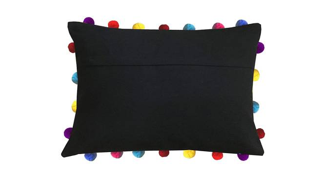 Amaris Black Modern 14x20 Inches Cotton Cushion Cover (Black, 36 x 51 cm  (14" X 20") Cushion Size) by Urban Ladder - Front View Design 1 - 482920