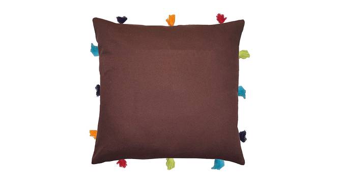 Otis Brown Modern 12x12 Inches Cotton Cushion Cover - Set of 5 (Brown, 30 x 30 cm  (12" X 12") Cushion Size) by Urban Ladder - Cross View Design 1 - 482971