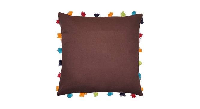 Philip Brown Modern 18x18 Inches Cotton Cushion Cover -Set of 3 (Brown, 46 x 46 cm  (18" X 18") Cushion Size) by Urban Ladder - Cross View Design 1 - 482978