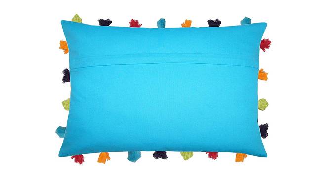 Beatrix Blue Modern 14x20 Inches Cotton Cushion Cover (Blue, 36 x 51 cm  (14" X 20") Cushion Size) by Urban Ladder - Front View Design 1 - 483007