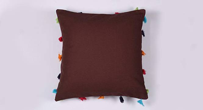 Aldrich Brown Modern 18x18 Inches Cotton Cushion Cover (Brown, 46 x 46 cm  (18" X 18") Cushion Size) by Urban Ladder - Front View Design 1 - 483011