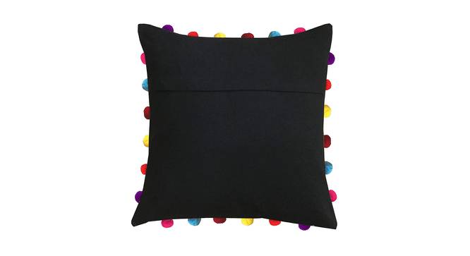 Hanna Black Modern 18x18 Inches Cotton Cushion Cover (Black, 46 x 46 cm  (18" X 18") Cushion Size) by Urban Ladder - Front View Design 1 - 483026