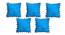 Lyra Blue Modern 18x18 Inches Cotton Cushion Cover -Set of 5 (Blue, 46 x 46 cm  (18" X 18") Cushion Size) by Urban Ladder - Front View Design 1 - 483029