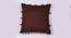 Aldrich Brown Modern 18x18 Inches Cotton Cushion Cover (Brown, 46 x 46 cm  (18" X 18") Cushion Size) by Urban Ladder - Design 1 Side View - 483049