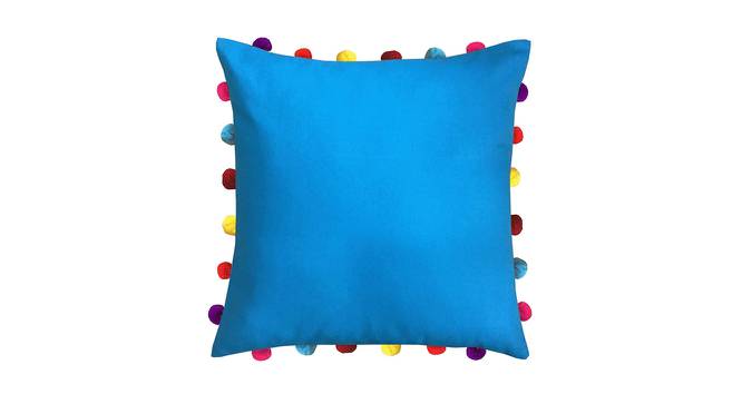 Crystal Blue Modern 18x18 Inches Cotton Cushion Cover (Blue, 46 x 46 cm  (18" X 18") Cushion Size) by Urban Ladder - Cross View Design 1 - 483090