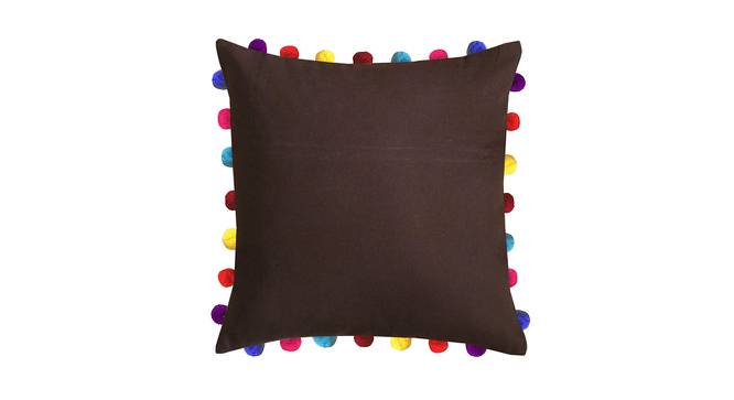 Amalia Brown Modern 20x20 Inches Cotton Cushion Cover (Brown, 51 x 51 cm  (20" X 20") Cushion Size) by Urban Ladder - Cross View Design 1 - 483094