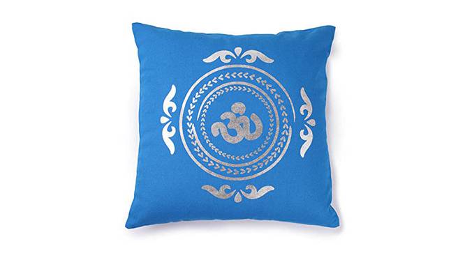 Arlo Blue Abstract 16x16 Inches Cotton Cushion Cover- Set of 2 (Blue, 41 x 41 cm  (16" X 16") Cushion Size) by Urban Ladder - Front View Design 1 - 483099