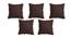 Mckinley Brown Modern 18x18 Inches Cotton Cushion Cover -Set of 5 (Brown, 46 x 46 cm  (18" X 18") Cushion Size) by Urban Ladder - Front View Design 1 - 483120
