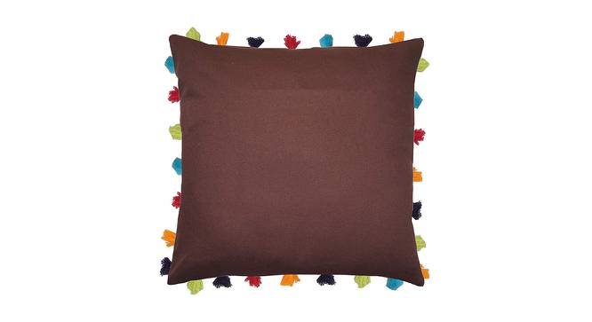 Adrian Brown Modern 20x20 Inches Cotton Cushion Cover -Set of 3 (Brown, 51 x 51 cm  (20" X 20") Cushion Size) by Urban Ladder - Cross View Design 1 - 483175