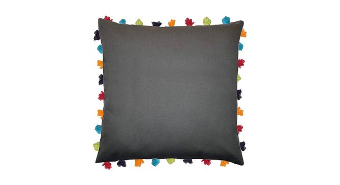 Gabrielle Grey Modern 24x24 Inches Cotton Cushion Cover -Set of 3 (Grey, 61 x 61 cm  (24" X 24") Cushion Size) by Urban Ladder - Cross View Design 1 - 483181