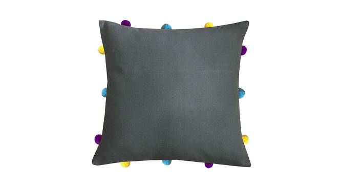 Estella Grey Modern 12x12 Inches Cotton Cushion Cover -Set of 3 (Grey, 30 x 30 cm  (12" X 12") Cushion Size) by Urban Ladder - Cross View Design 1 - 483183