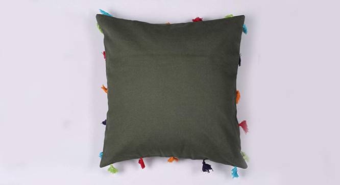 Bree Green Modern 24x24 Inches Cotton Cushion Cover (Green, 61 x 61 cm  (24" X 24") Cushion Size) by Urban Ladder - Front View Design 1 - 483208