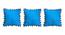 Davina Blue Modern 24x24 Inches Cotton Cushion Cover -Set of 3 (Blue, 61 x 61 cm  (24" X 24") Cushion Size) by Urban Ladder - Front View Design 1 - 483222