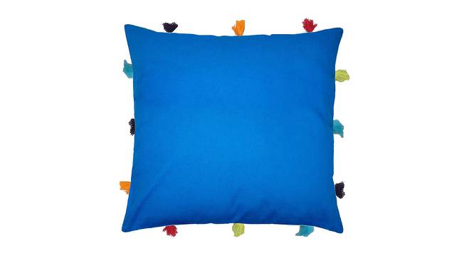 Roman Blue Modern 12x12 Inches Cotton Cushion Cover - Set of 5 (Blue, 30 x 30 cm  (12" X 12") Cushion Size) by Urban Ladder - Cross View Design 1 - 483266