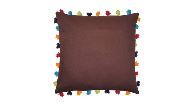 Claire Brown Modern 24x24 Inches Cotton Cushion Cover -Set of 3 (Brown, 61 x 61 cm  (24" X 24") Cushion Size) by Urban Ladder - Cross View Design 1 - 483274