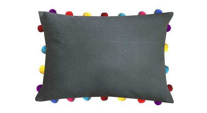 Rivka Grey Modern 14x20 Inches Cotton Cushion Cover - Set of 5 (Grey, 36 x 51 cm  (14" X 20") Cushion Size) by Urban Ladder - Cross View Design 1 - 483282