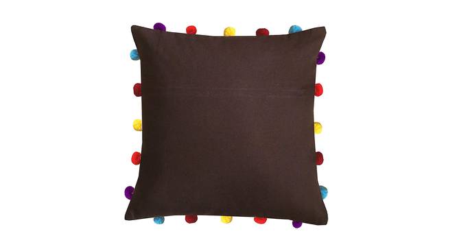 Yareli Brown Modern 16x16 Inches Cotton Cushion Cover -Set of 3 (Brown, 41 x 41 cm  (16" X 16") Cushion Size) by Urban Ladder - Cross View Design 1 - 483283
