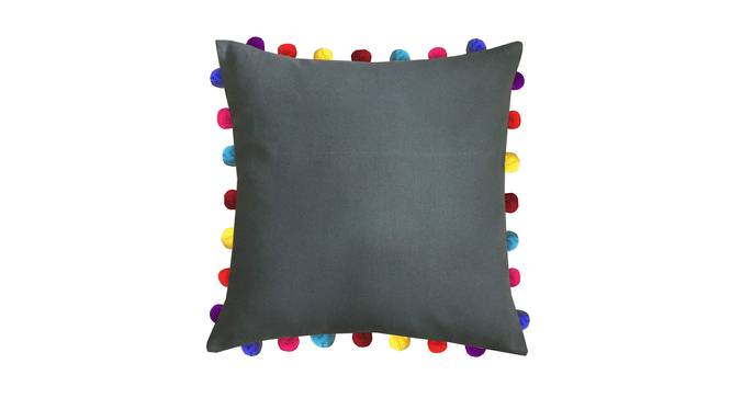 Reyna Grey Modern 20x20 Inches Cotton Cushion Cover -Set of 3 (Grey, 51 x 51 cm  (20" X 20") Cushion Size) by Urban Ladder - Cross View Design 1 - 483290