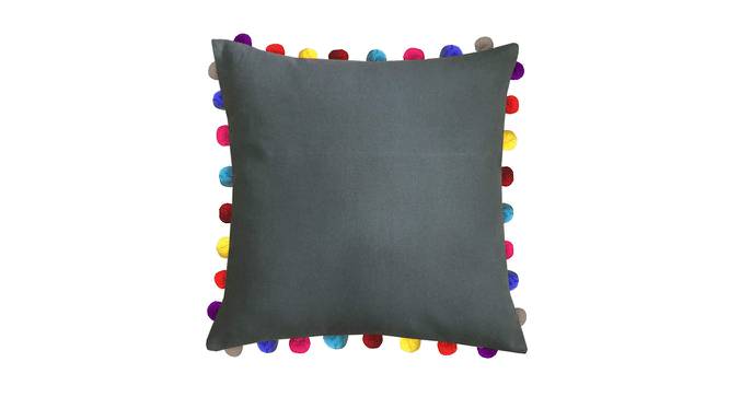Rosa Grey Modern 24x24 Inches Cotton Cushion Cover -Set of 3 (Grey, 61 x 61 cm  (24" X 24") Cushion Size) by Urban Ladder - Cross View Design 1 - 483292