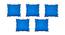 Roman Blue Modern 12x12 Inches Cotton Cushion Cover - Set of 5 (Blue, 30 x 30 cm  (12" X 12") Cushion Size) by Urban Ladder - Front View Design 1 - 483297