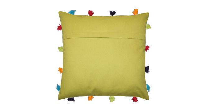 Wyatt Green Modern 14x14 Inches Cotton Cushion Cover (Green, 35 x 35 cm  (14" X 14") Cushion Size) by Urban Ladder - Front View Design 1 - 483298