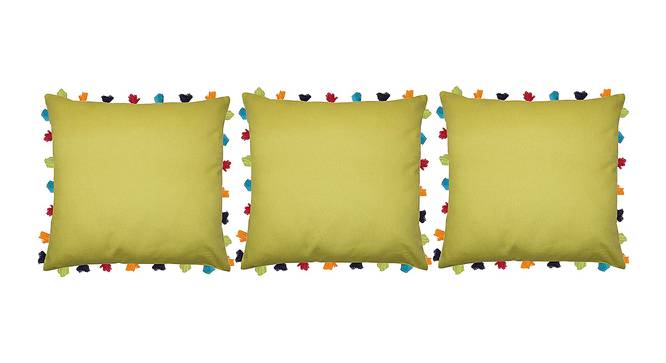 Andre Green Modern 20x20 Inches Cotton Cushion Cover -Set of 3 (Green, 51 x 51 cm  (20" X 20") Cushion Size) by Urban Ladder - Front View Design 1 - 483304