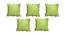 Miley Green Modern 12x12 Inches Cotton Cushion Cover - Set of 5 (Green, 30 x 30 cm  (12" X 12") Cushion Size) by Urban Ladder - Front View Design 1 - 483308