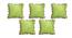 Bonnie Green Modern 20x20 Inches Cotton Cushion Cover - Set of 5 (Green, 51 x 51 cm  (20" X 20") Cushion Size) by Urban Ladder - Front View Design 1 - 483322