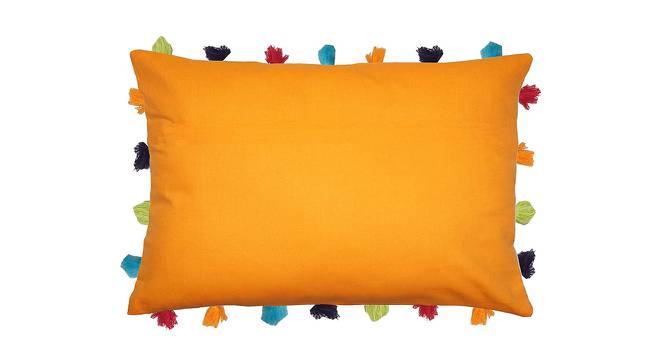 Flora Orange Modern 14x20 Inches Cotton Cushion Cover - Set of 3 (Orange, 36 x 51 cm  (14" X 20") Cushion Size) by Urban Ladder - Cross View Design 1 - 483364
