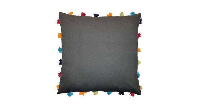 Stuart Grey Modern 18x18 Inches Cotton Cushion Cover -Set of 3 (Grey, 46 x 46 cm  (18" X 18") Cushion Size) by Urban Ladder - Cross View Design 1 - 483367