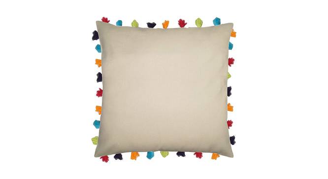Joan Beige Modern 24x24Inches Cotton Cushion Cover - Set of 5 (Beige, 61 x 61 cm  (24" X 24") Cushion Size) by Urban Ladder - Cross View Design 1 - 483372