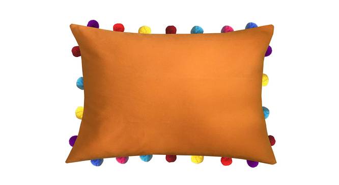 Jazmine Orange Modern 14x20 Inches Cotton Cushion Cover (Orange, 36 x 51 cm  (14" X 20") Cushion Size) by Urban Ladder - Cross View Design 1 - 483375