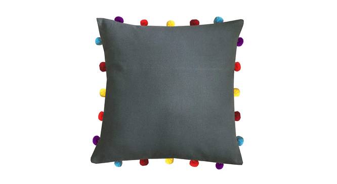 Jianna Grey Modern 16x16 Inches Cotton Cushion Cover -Set of 3 (Grey, 41 x 41 cm  (16" X 16") Cushion Size) by Urban Ladder - Cross View Design 1 - 483377