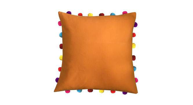 Kaliyah Orange Modern 18x18 Inches Cotton Cushion Cover -Set of 5 (Orange, 46 x 46 cm  (18" X 18") Cushion Size) by Urban Ladder - Cross View Design 1 - 483381